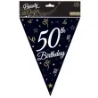 baner flagi happy birthday 50 urodziny b c czarny godan 270 cm