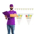 baner flagi happy birthday konfetti mix unique 365 cm