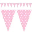 baner flagi kropki rozowy 200 cm