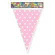 baner flagi kropki rozowy 200 cm
