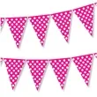 baner flagi kropki rozowy 200 cm