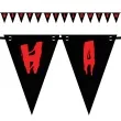 baner flagi krwawe happy halloween czarno czerwony congee 5 m