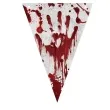 baner flagi krwawe slady halloween szary guirca 3 m