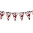 baner flagi krwawe slady halloween szary guirca 3 m