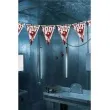 baner flagi krwawe slady halloween szary guirca 3 m
