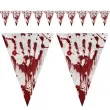 baner flagi krwawe slady halloween szary guirca 3 m