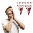 baner flagi krwawe slady halloween szary guirca 3 m