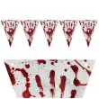 baner flagi krwawe slady halloween szary guirca 3 m