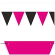 baner flagi party w dwoch kolorach rozowo czarne 3 6 m