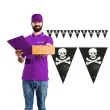 baner flagi pirackie czaszki czarny 1000 cm