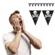 baner flagi pirackie czaszki czarny 1000 cm