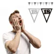 baner flagi urodziny 18 czarno srebrny 3 6 m
