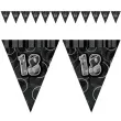baner flagi urodziny 18 glitz black czarny 3 6 m