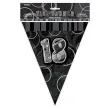 baner flagi urodziny 18 glitz black czarny 3 6 m