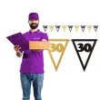 baner flagi urodziny 30 czarno zloty 3 6 m