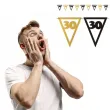 baner flagi urodziny 30 czarno zloty 3 6 m