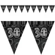 baner flagi urodziny 30 glitz black czarny 2 74 m