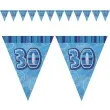 baner flagi urodziny 30 glitz blue niebieski 3 6 m