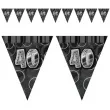baner flagi urodziny 40 glitz black czarny 2 74 m