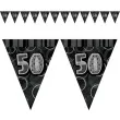 baner flagi urodziny 50 glitz black czarny 3 6 m