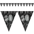 baner flagi urodziny 80 glitz black czarny 3 6 m