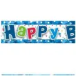 baner foliowy happy birthday niebieski godan 180 cm