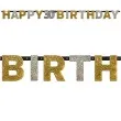 baner happy 30th birthday sparkling celebration silver gold amscan 213 cm