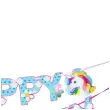baner happy birthday jednorozce niebieski partypal 300 x 13 cm