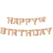 baner happy birthday metalik rozowe zloto godan 160 x 11 cm