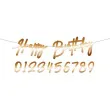 baner happy birthday personalizowany zloty folat 100 cm