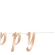 baner happy birthday stylizowany metalik rozowe zloto godan 200 x 11 cm