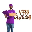 baner happy birthday szampanski jix 150 cm
