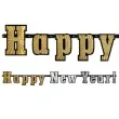 baner happy new year holograficzny partydeco 142 cm