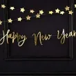 baner happy new year zloty partydeco 66 cm