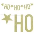baner ho ho ho zloty brokatowy partydeco 100 cm