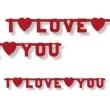 baner i love you czerwony 1 7m x 16 5cm 1 szt