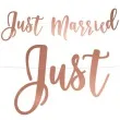 baner just married rozowe zloto partydeco 77 cm