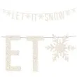 baner let it snow bialy holograficzny partydeco 170 cm