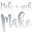 baner make a wish srebrny partydeco 60 cm