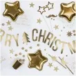 baner merry christmas zloty partydeco 150 cm