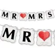 baner mr mrs serce dekoracjepolska 100 cm