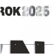 baner nowy rok 2025 metalic srebrno czarny 220 cm