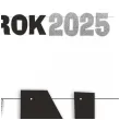 baner nowy rok 2025 z brokatem srebrno czarny 220 cm