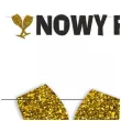 baner nowy rok 2025 z brokatem zloto czarny 220 cm