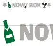 baner nowy rok z szampanem srebrno zielony 2 2 m
