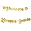 baner pierwsza komunia swieta zloty dekoracjepolska 210 cm