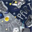 baner space party kosmos srebrny partydeco 96 cm