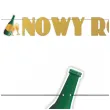 baner szampanski nowy rok 2025 zloto zielony 2 3 m