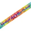baner tasma 40 urodziny happy 40 birthday teczowy amscan 365 cm