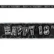 baner tasma urodziny 18 czarny glitz unique 365 cm